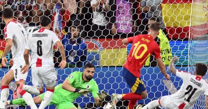 Сборная Грузии проиграла испанцам и не сумела выйти в четвертьфинал чемпионата Европы