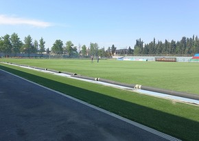 Tovuz şəhər stadionunun ot örtüyü yenilənir