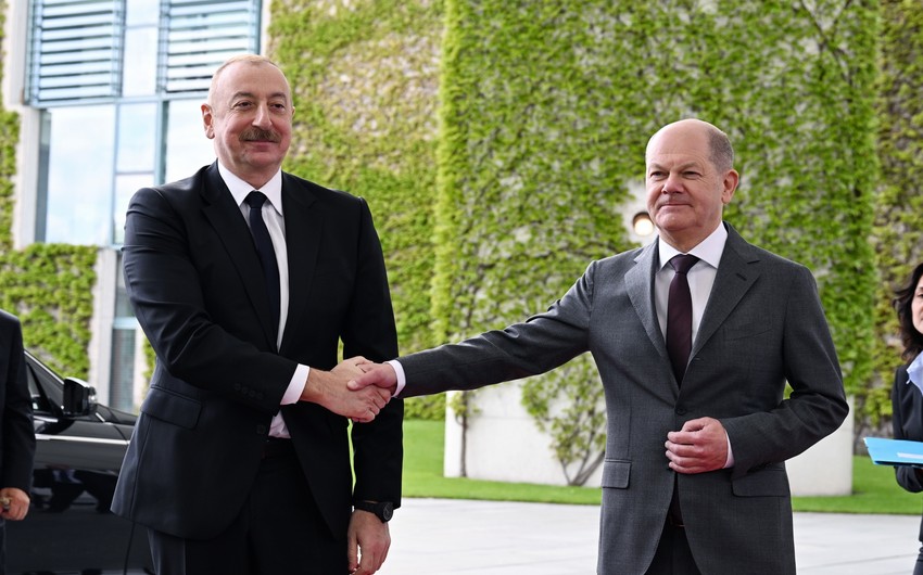 В Берлине состоялась встреча президента Азербайджана с канцлером Германии один на один