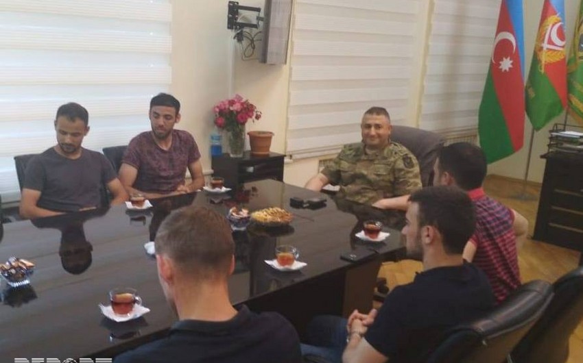 Qarabag footballers met with servicemen in Karabakh region