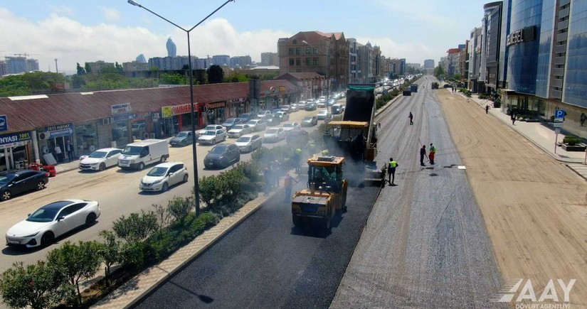 ГААД: В Наримановском районе ремонтируется часть улицы Ахмеда Раджабли