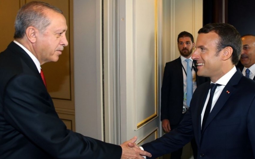 Recep Tayyip Erdoğan met with new French president
