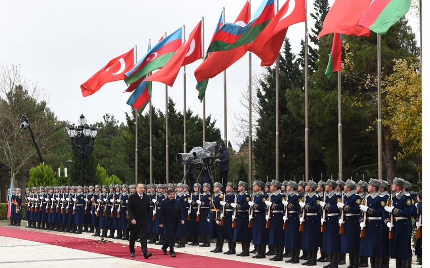 ​Official welcoming ceremony of Ahmet Davutoglu held