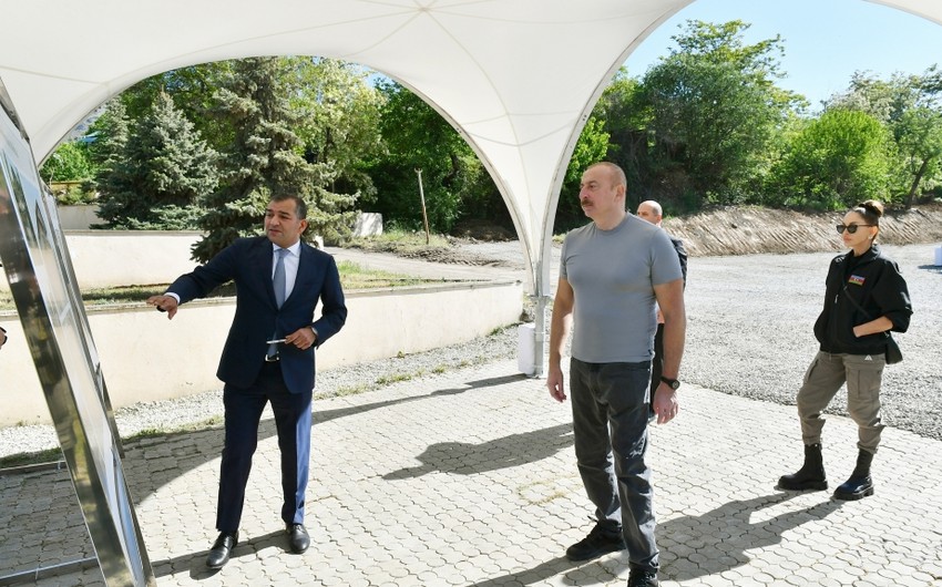 President Ilham Aliyev and First Lady Mehriban Aliyeva informed of tourism development concept of Hadrut 