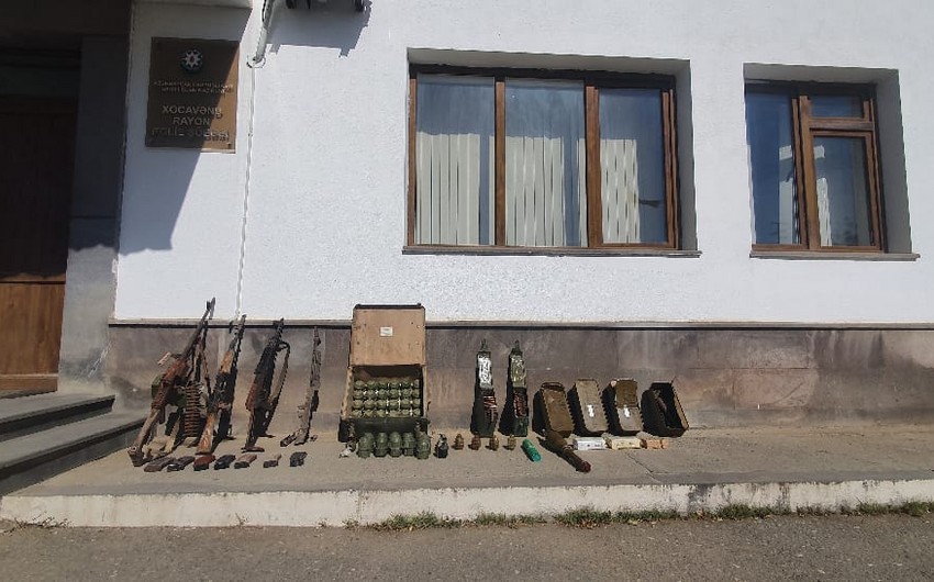 Weapons and ammunition abandoned by Armenians found in Khojavand