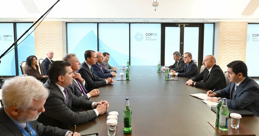 President of Azerbaijan Ilham Aliyev meets with US delegation led by member of House of Representatives