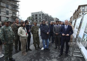 Foreign diplomats view construction of settlement, educational complex in Azerbaijan's Kalbajar