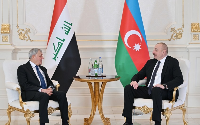 Президент Ильхам Алиев встретился с президентом Ирака