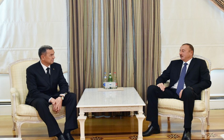​Prezident İlham Əliyev Türkmənistanın baş nazirinin müavinini qəbul edib