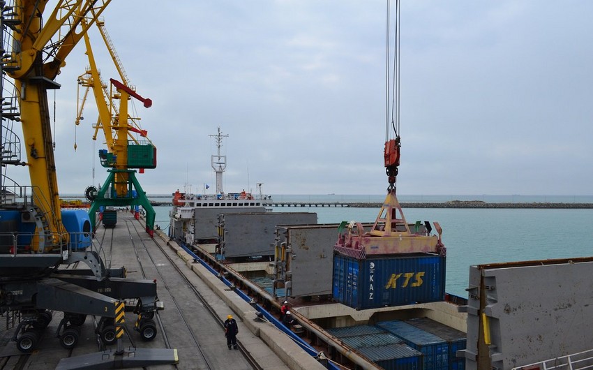 Aktau port increases transshipment of goods along Trans-Caspian International Transport Route