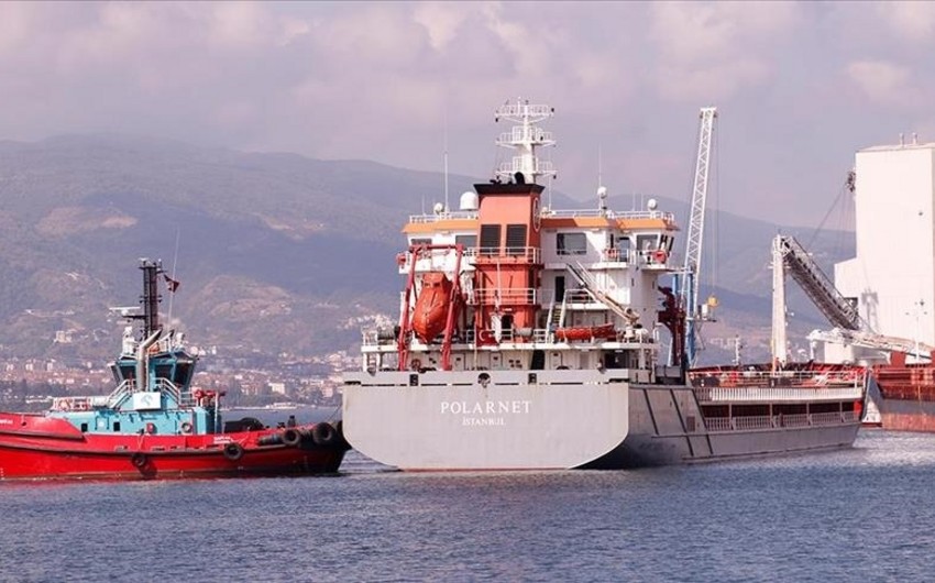 Судно Polarnet из Украины прибыло в порт Дериндже в Турции