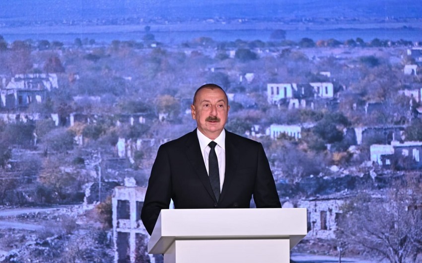 Президент Ильхам Алиев: Агдам был полностью уничтожен за годы оккупации