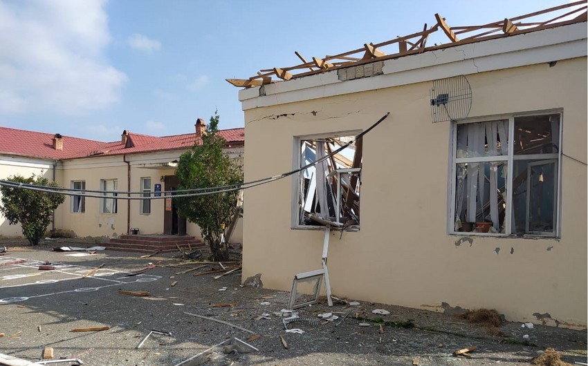 Армяне сбросили артиллерийский снаряд на школу в Тертере