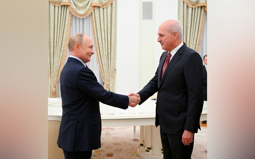 Putin meets with Türkiye’s parliament speaker in Kremlin