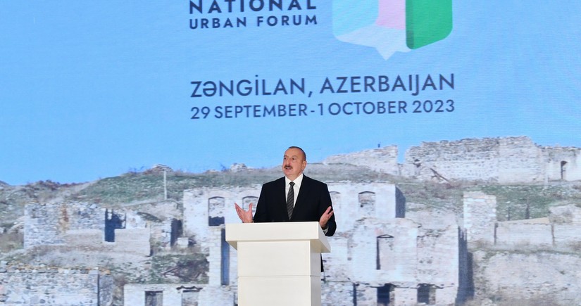 İlham Əliyev Zəngilanda 2-ci Azərbaycan Milli Şəhərsalma Forumunun açılış mərasimində iştirak edib - YENİLƏNİB-2