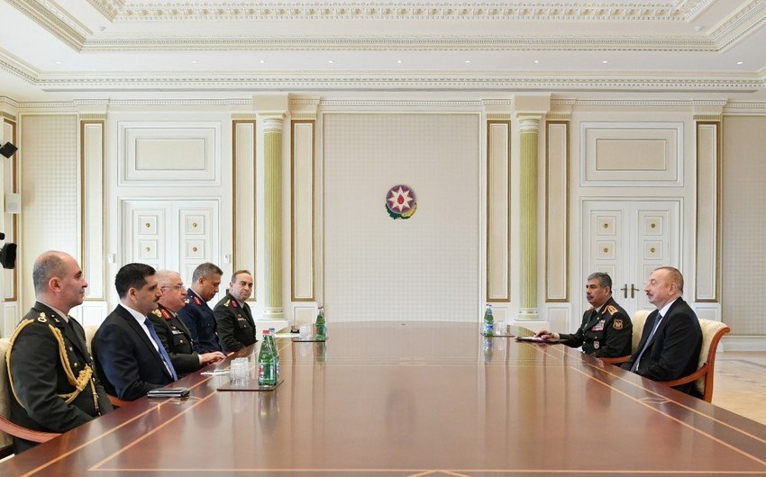 Президент Ильхам Алиев принял начальника Генштаба Вооружённых сил Турции