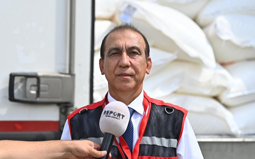 Azerbaijan Red Crescent Society official hopeful food cargo will be delivered to residents of Armenian descent