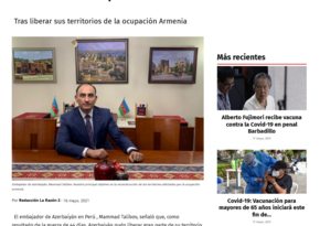 Peruvian media: Azerbaijan steps up efforts to return refugees