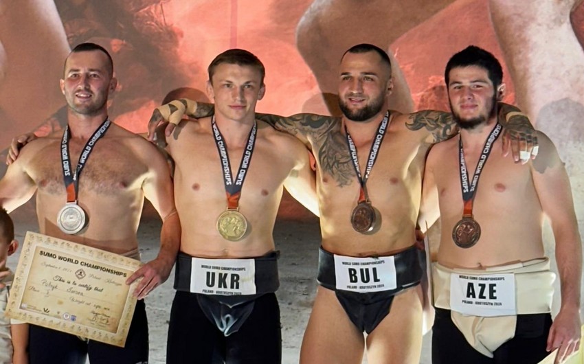 Azərbaycanın sumo güləşçiləri dünya çempionatında üç medal qazanıblar