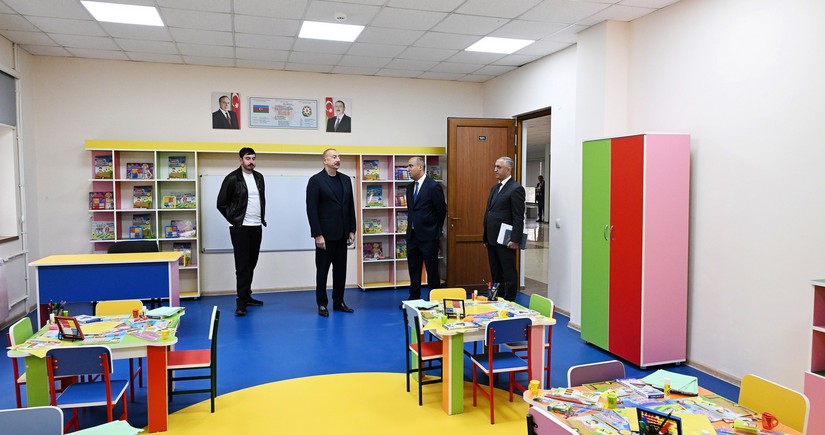 Nizami Ganjavi Secondary School No. 4 reopens after renovation in Khankandi