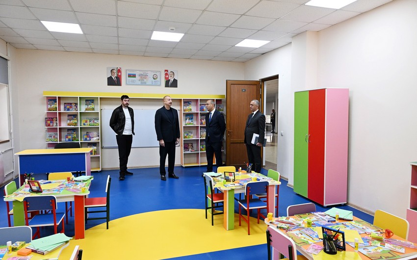 Nizami Ganjavi Secondary School No. 4 reopens after renovation in Khankandi