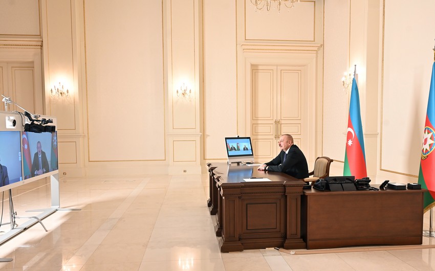 Президент Ильхам Алиев принял в видеоформате президента и учредителя Фонда этнического взаимопонимания США