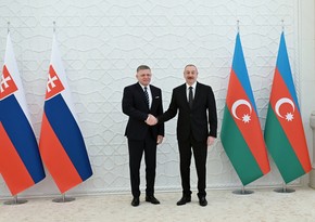 Началась встреча президента Азербайджана с премьер-министром Словакии один на один