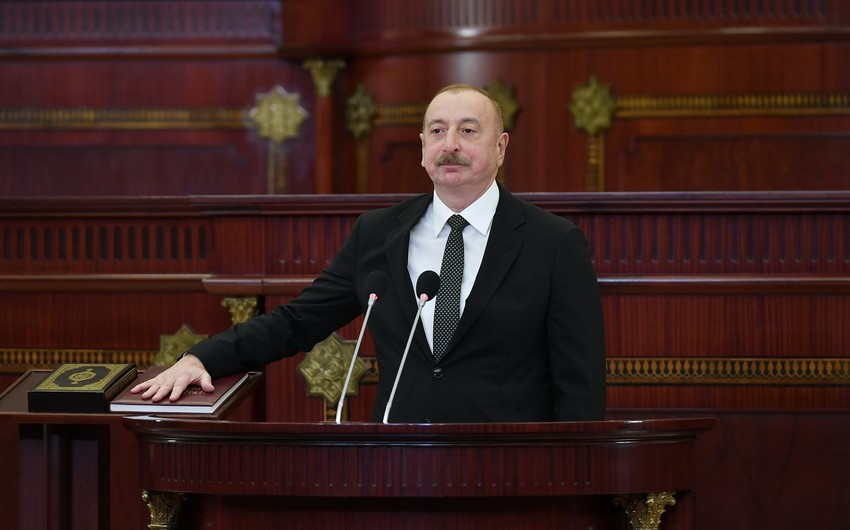 Inauguration ceremony of President Ilham Aliyev held at Milli Majlis 