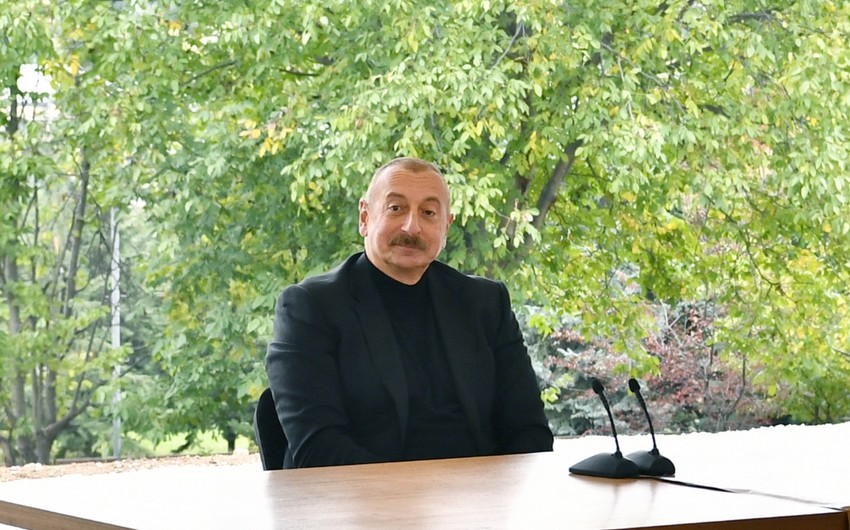 President Aliyev: We will try to finish restoration work as soon as possible, so that you can return to this heavenly place