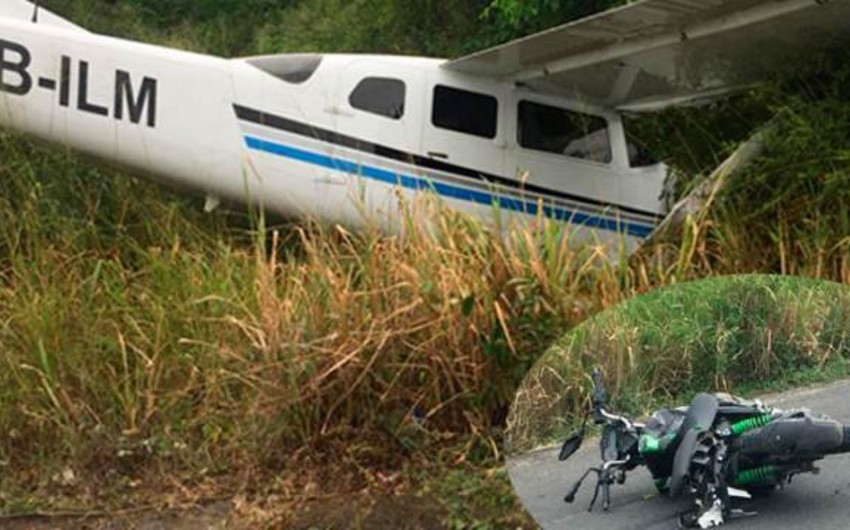 В Мексике легкий самолет при падении задел мотоцикл, погибли два человека