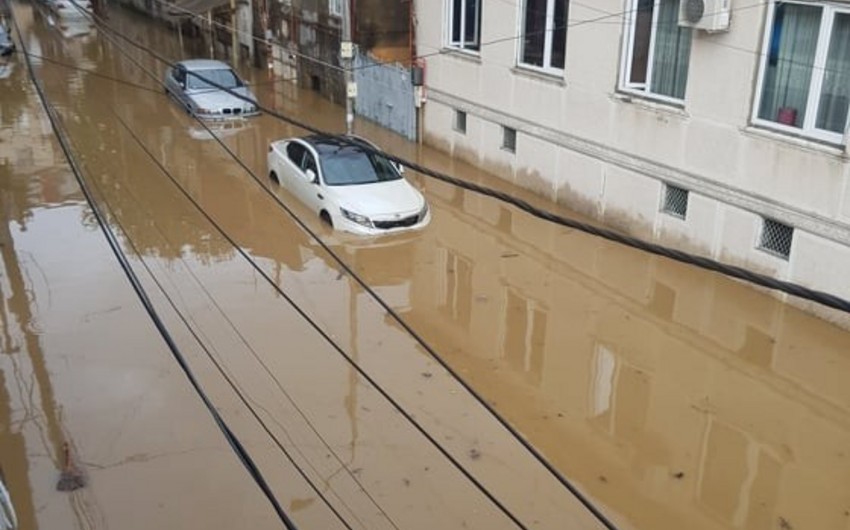 Torrential rains cause flooding in Georgia's Batumi