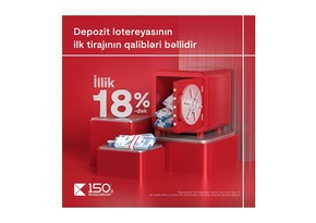 Kapital Bankın Depozit lotereyasının 1-ci tirajının qalibləri bəlli oldu 