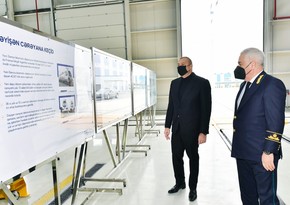 Ilham Aliyev attends opening of Azerbaijan Railways locomotive depot