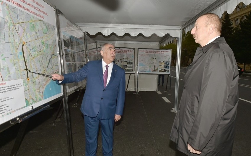 Prezident İlham Əliyev Şəfayət Mehdiyev küçəsində görülən işlərlə tanış olub - YENİLƏNİB