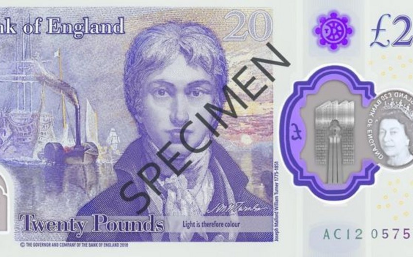 Banknote depicting English painter in circulation in UK
