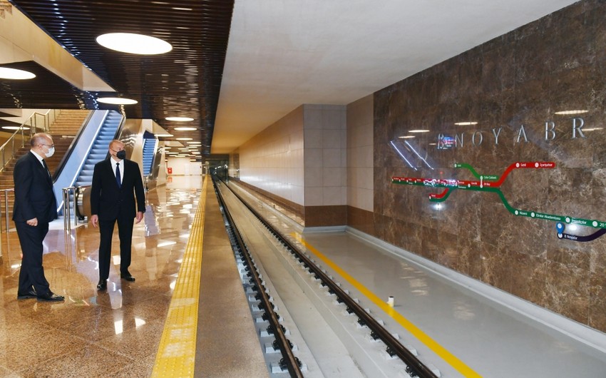 В Баку открылась станция метро 8 Ноября