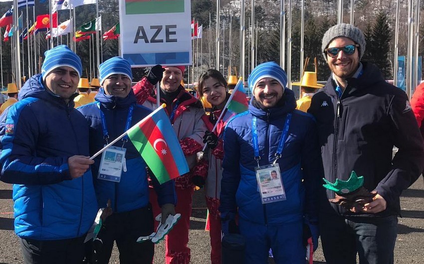 Azerbaijani flag raised in the South Korea's Olympic Village
