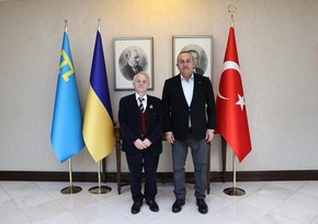 Leader of Crimean Tatar Turks kicks off his Türkiye trip, meets FM Cavusoglu