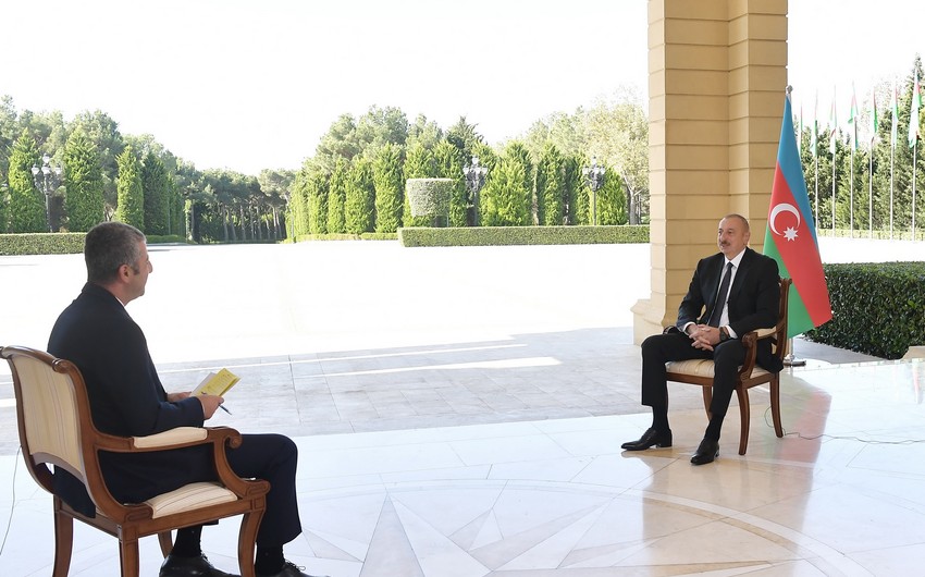 Президент Ильхам Алиев дал интервью телеканалу CNN-Türk