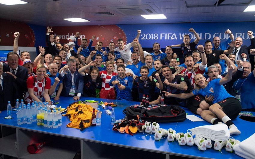 Президент Хорватии вместе с футболистами отпраздновала победу над Россией