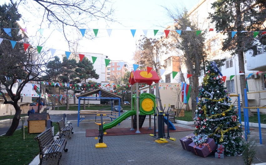 Bakıda növbəti abad həyət sakinlərin istifadəsinə verilib