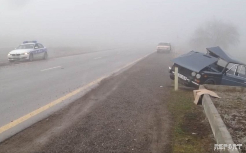 В Гёйчае туман привел к аварии, есть погибший и раненые - ВИДЕО