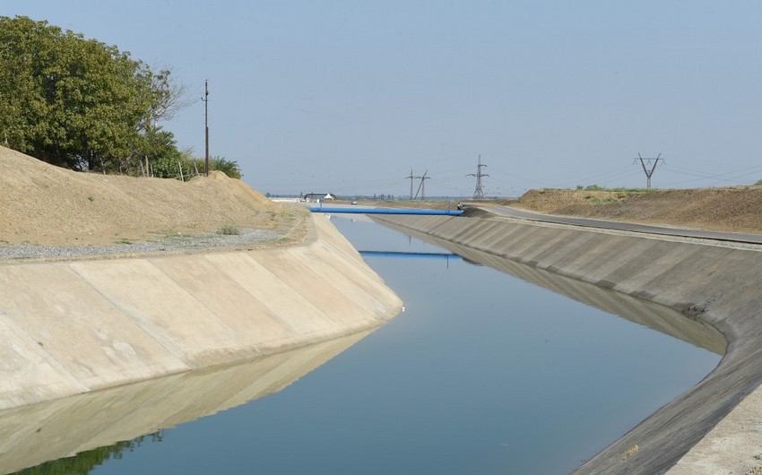 Şəmkir-Samux-Goranboy magistral suvarma kanalının 8,55 kilometrlik hissəsi istifadəyə verilib