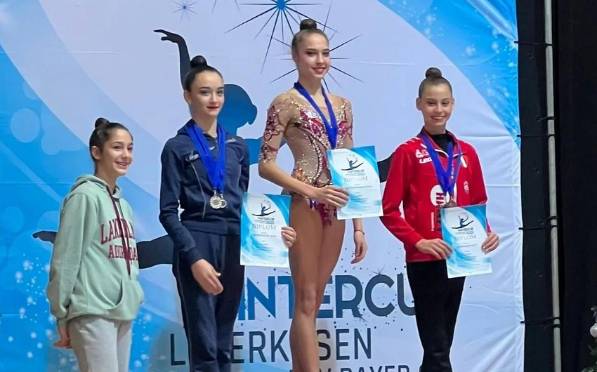 Azərbaycanın bədii gimnastı Almaniyada gümüş medal qazanıb