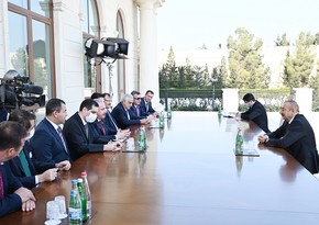 Ilham Aliyev receives Speaker of Turkish Parliament