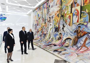 President Ilham Aliyev views Kimyachi Culture Palace in Sumgayit