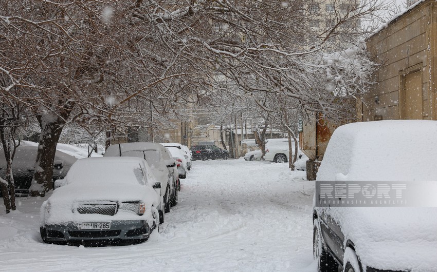 Snow forecasted in Baku tomorrow