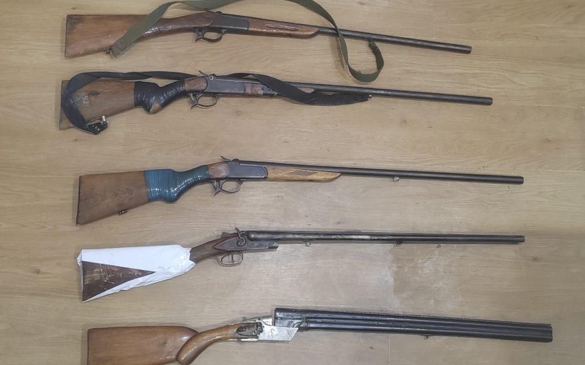 Жители Сабирабада сдали полиции незаконно хранящиеся охотничьи ружья