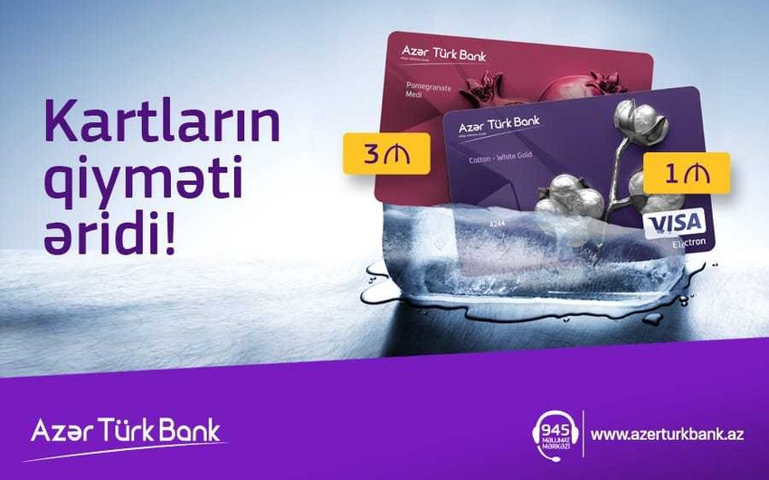 “Azər Türk Bank” plastik kartlarına 90% endirim elan edib