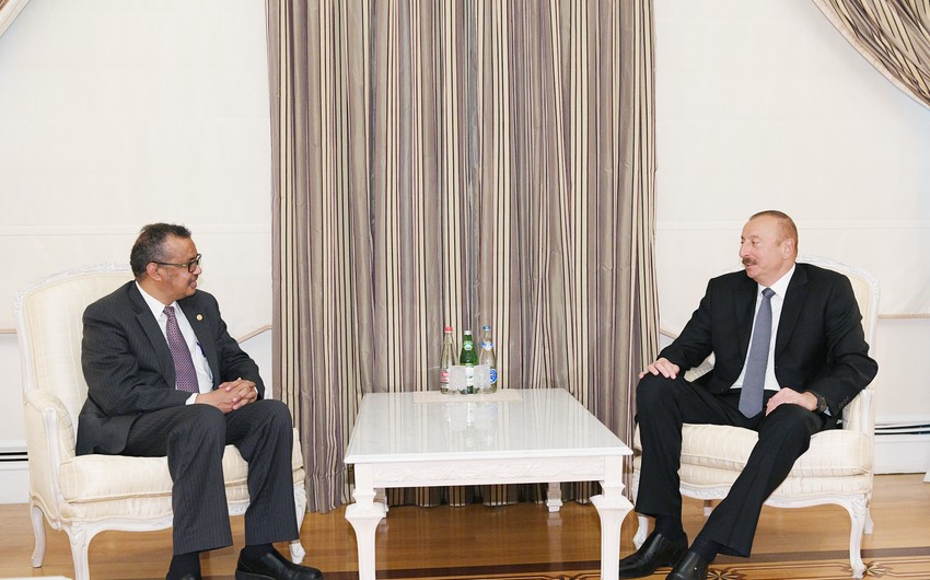 Президент Ильхам Алиев принял гендиректора Всемирной организации здравоохранения
